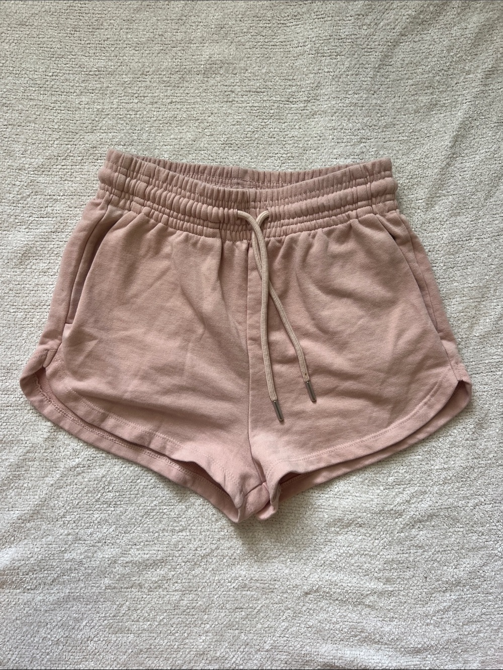 H&M Dusty Rose Drawstring Sweat Shorts